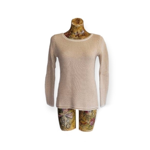 J. Crew Sweaters - J. Crew Sweater knit top beige white XS merino wool blend
